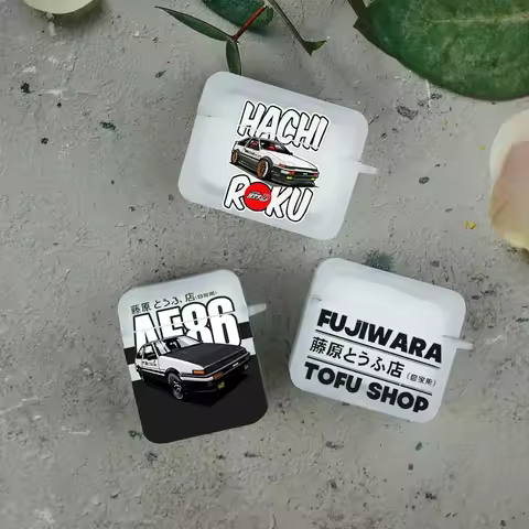 Japan Anime Fujiwara Takumi AE86 Initial D Earphone Case for Airpods 4th 3rd 2 Pro3 Cover for Airpod