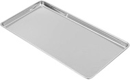 Cabilock Stainless Steel Baking Sheets Pan Oven Tray Chinese Rice Noodle Roll Food Steamer Rectangular Cold Noodle Plate Tray 26.5X20.5X2.5CM