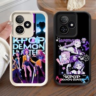 Black Case for Realme Narzo 50A Prime C75 C31 C30 C35 C33 White D-8 K-Pop Demon Hunters