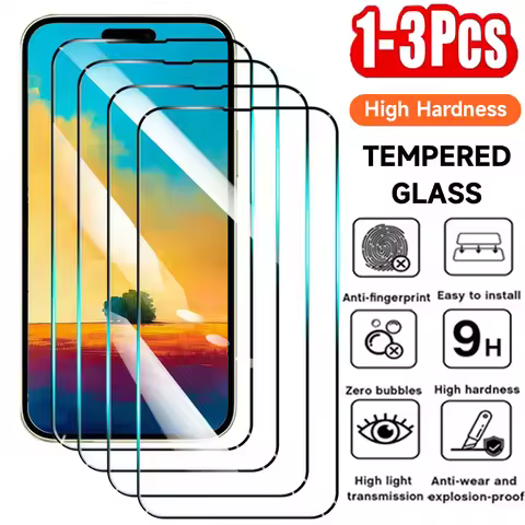 1-3PCS For iPhone 18 Pro Max Tempered Glass For iPhone 11 12 13 14 15 Pro 16 17 Pro Max XR XS Max 16