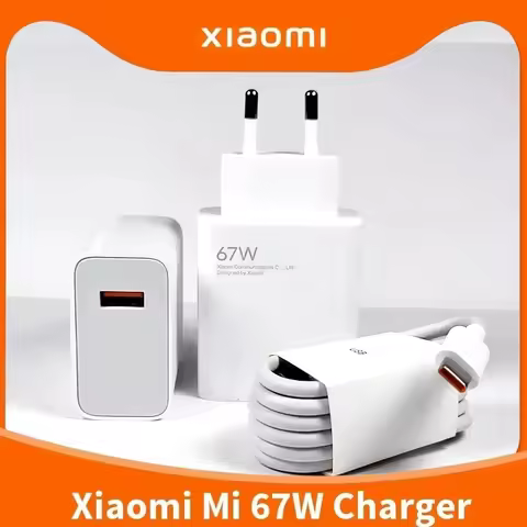 100% Original EU 67W Fast Charger for Xiaomi Poco X3 GT F3 GT Poco X4 Pro 5G & Mi Mix Fold Mi 11 11p