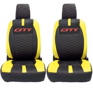 ชุดหุ้มเบาะแบบสวมทับเบาะเดิม ตัดตรงรุ่น Honda City Lambo หนังทั้งชุด เกรดพรีเมี่ยม ด้านหลังมีกระเป่า