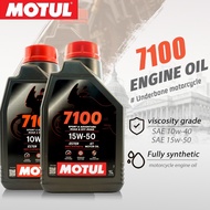 Motul 7100 10W40 15W50 4T Engine Oil Ester Fully Synthetic Minyak Hitam France Motor 1L For Performa