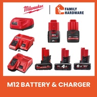 MILWAUKEE M12 Battery High Output Battery M12 Charger M12 Bateri Milwaukee Bateri Milwaukee Battery