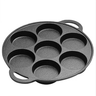 7 Hole Egg Hamburger Mould Cast Iron Deep Frying Pan Household Dumpling Pot Egg Pot Non Stick Pan I