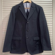 Uniqlo - 3 Buttons Linen Blend Jacket/ Blazer/ Suit - Charcoal - Size L