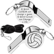 KEYCHIN Volleyball Coach Whistle A Good Coach Can Change A Game A Great Coach Can Change A Life Whistle with Lanyard Thank You Gift for Volleyball Coaches Referees Officials