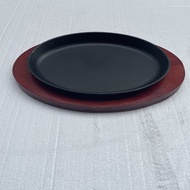 Oval Cast Iron Baking Pan  Iron Plate Grill Pan Grill Pan Teppanyaki Steak Plate VREI