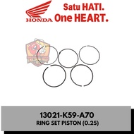 13021-K59-A70 Ring SET PISTON 0.25 NEW VARIO ESP 150 K59J ORIGINAL 13021K59A70
