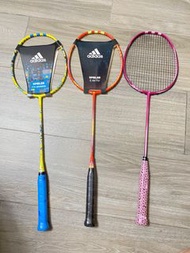 Adidas羽毛球拍3支