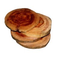 4 PCS Wood Slice w/o Bark - 9 inches width