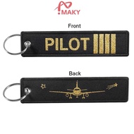 FSSG Keychain Jewelry Embroidery Co-Pilot Key Chain for Aviation Gifts Luggage Tag HOT