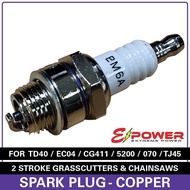 E-Power BM6A / L7TC Spark Plug 5200 / 5800 / 070 Chainsaw, TD40, EC04, CG411 Grasscutter 2-Stroke