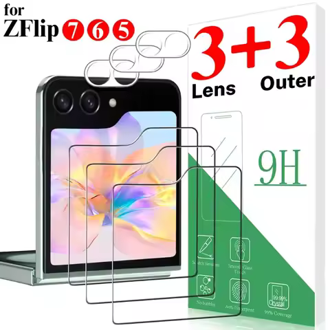 Flip7 Tempered Glass Screen Protector for Samsung Galaxy Z Flip 7 6 5 HD Anti-scratch Camera Protect