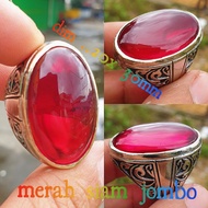 MERAH JUMBO SIAM RED AGATE RING STONE AGATE STONE