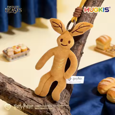 HUGKIS Bowtruckle 16cm Plush Keychain Harry Potter Fantastic Beasts Soft Stuffed Bag Pendant Ornamen