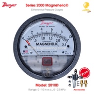 Dwyer 2010D Series 2000 Magnehelic® Differential Pressure Gages แบบ Dual Scale หน่วยวัดนิ้วน้ำ (in w