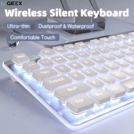 [Fast Shipping] LT820 Silent Wireless Keyboard for Laptop Office Use - Waterproof Light keyboard Pc 