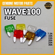 HONDA WAVE100 FUSE 7.5AMP 15AMP 20AMP 25AMP 30AMP FIUS W100 WAVE 100