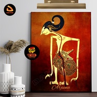 Arjuna Harjuna Janoko Wayang Poster for Wall Decoration and Display in Living Room AJ2