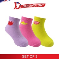 Darlington Kids Fashion Cotton Anklet Socks 7g0576 Set of 3