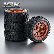 4Pcs 69mm Chocolate Pattern Rubber Tire Wheel Set For 1/18 Arrma Typhon Grom 2S Tamiya TT02 XV01 HSP