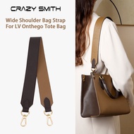 CRAZYSMITH Vachetta Leather Wide Shoulder Bag Strap Fits for LV Onthego Tote Bag Adjustable Crossbod