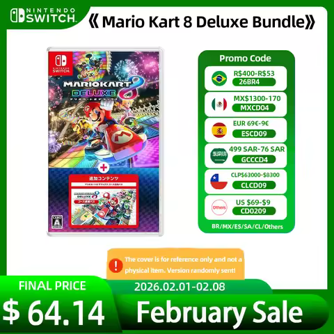 Nintendo Switch Game Deals Mario Kart 8 Deluxe Bundle (Game + Booster Course Pass) Physical Game Car