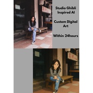 Convert into Ghibli Studio Art | CUSTOM AI DIGITAL ART