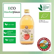 Country Farm 100% Organic Fresh Apple Cider Vinegar 500ml, No Sugar, Promote Gut Health & Digestion