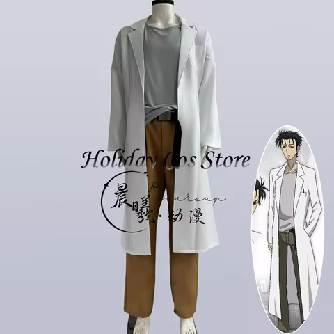Anime Steins Gate Rintaro Okabe Cosplay Costume Okarin Role Play Rinta kun Uniform For Hallowmas Par