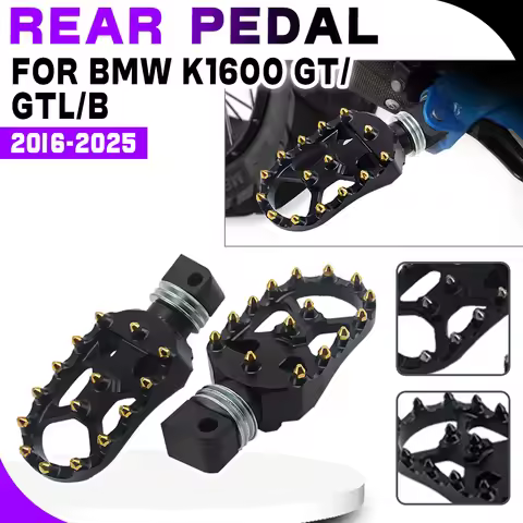 Motorcycle CNC Aluminum Rear Footpegs 360 Roating Foot Pegs Rests For BMW K 1600 B K1600GT K 1600 GT