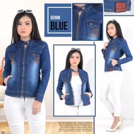 High Collar Jeans Jacket Zipper Jeans Jacket/ Shanghai Collar Jacket/ Zipper Jeans Jacket/