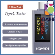 BAIHEE Current and Voltage Monitor, DC 4-30V 0-12A KWS-2303C Power Meter Tester, Battery Capacity Ty