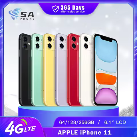 Original Apple iPhone 11 4G Mobile Phone NFC 4GB RAM 64/128/256GB ROM 6.1'' 12MP 4K@60fps A13 Bionic