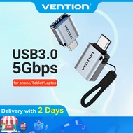 Vention Type C OTG USB 3.0 Adapter Keychain Lanyard Nickel-plated 3A USB C Converter for Laptop Cell
