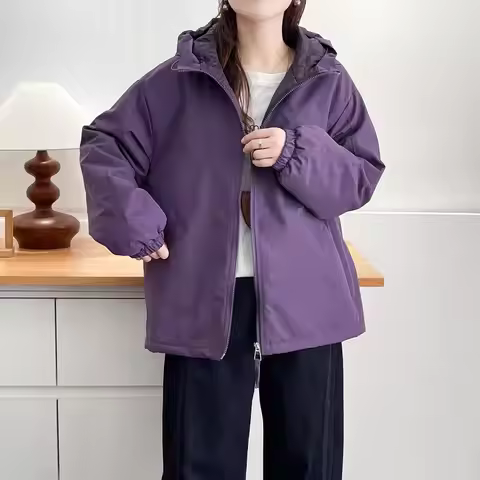XXXXL Fashion Plus Size Women's Parkas Autumn And Winter Of 2025 cotton-padded Jacket Simple Casual 