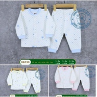 Dokma - Cotton flannel mid-set clothes for babies (1-9m) DB330