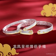 Design 999.9 Original Nail Bracelet Niche Open Bracelet Couple Pure Silver Sand Young Style National