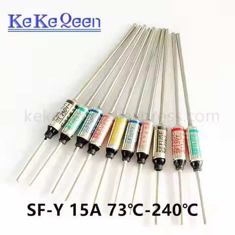 100PCS SF240Y TF 240C RY240 SEFUSE Cutoffs Thermal Fuse 15A 250V Assortment Kit SF152Y SF76Y SF113Y 