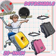 Seatable&amp;ScalableLuggage Suitcase Foldable trolley kids luggage Baby Stroller 20-inch Travel Bag Wheels Children's seat Ride-on portable Cabin Stroller travel box lxy CRVL