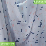 ZARA PREMIUM CREPE FABRIC WITH ABSTRACT MOTIF - ABSTRACT MOTIF CREPE FABRIC - ABSTRACT MOTIF FABRIC 