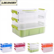 LAKAMIRY Multi-functional Storage Box, Trumpet-Shaped Transparent Plastic Organizer , Carry Box Mult
