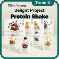 Olive Young/ Delight Project Protein Shake -4 Flavor/ Diet Shake Pouch/ High-protein, Low-calorie