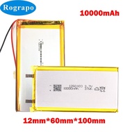 3.7V Li Polymer Battery 10000mAh 1260100 Soft package battery For Power Bank Bluetooth Speakers Tabl