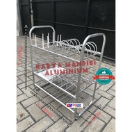 3 Tier Aluminum Dish Drainer Rack