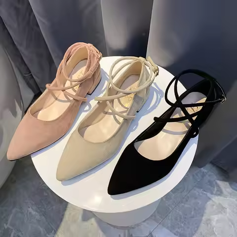 New Fashion Spring Autumn Women Shoes Black Flats Ladies Shoes Pointed Toe Flat Shoes Fashion Women'