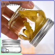 HOBBYHUB Glass Canning Jars, Reusable Recyclable with Regular Mouth Lids Mason Jars with Sliver Lids