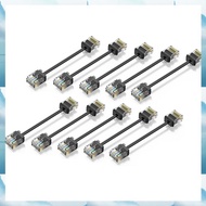 [G V W E] 10Pack Cat6/Cat6a Slim RJ45 UTP Network Cord 10Gbps Cat 6 Patch Cable for Patch Panel to S