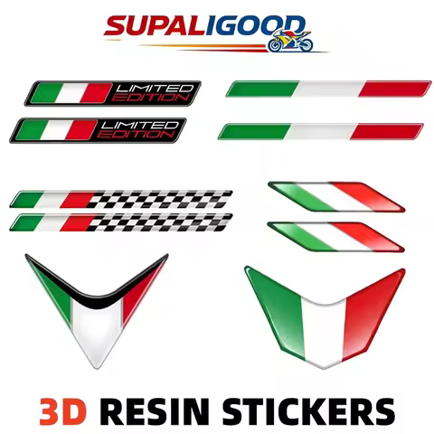 3D Reflective italy Flag Motorcycle Sticker Fit Ducati 959/969/V4 Aprilia RSV4 Benelli Vespa Waterpr